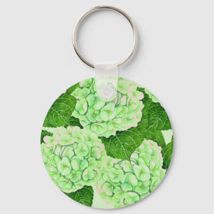 Porte-clés Motif d'aquarelle Hydrangea