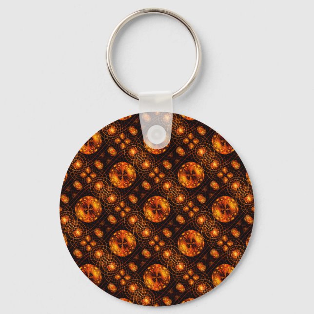 Porte-clés Motif d'art abstrait élégant boho moderne or #507 (Recto)