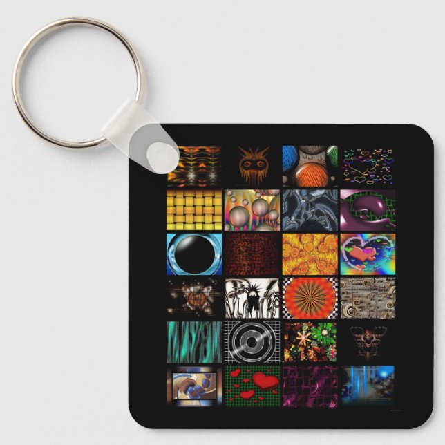 Porte-clés Motif d'arts pop décoratifs (Recto)