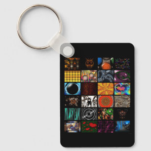 Porte-clés Motif d'arts pop décoratifs