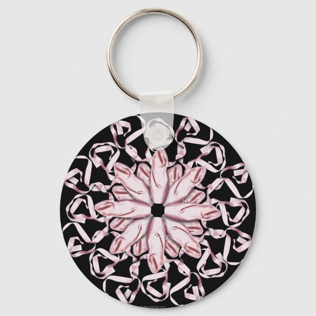 Porte-clés Motif de ballet (rose) (Recto)