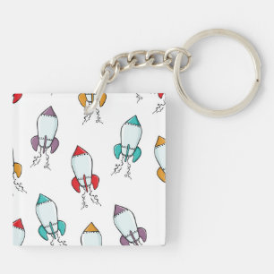 Porte-clés Motif de bateau de Rocket de bande dessinée