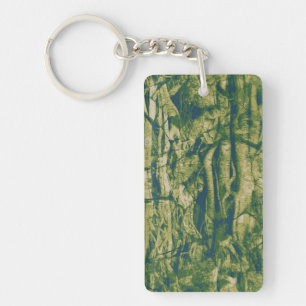Porte-clés Motif de camouflage d'écorce d'arbre