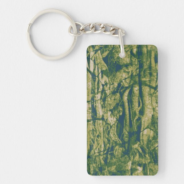 Porte-clés Motif de camouflage d'écorce d'arbre (Devant)