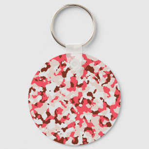 Porte-clés Motif de camouflage rouge