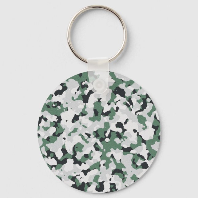 Porte-clés Motif de camouflage vert (Recto)
