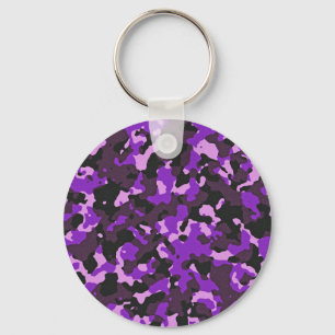 Porte-clés Motif de camouflage violet