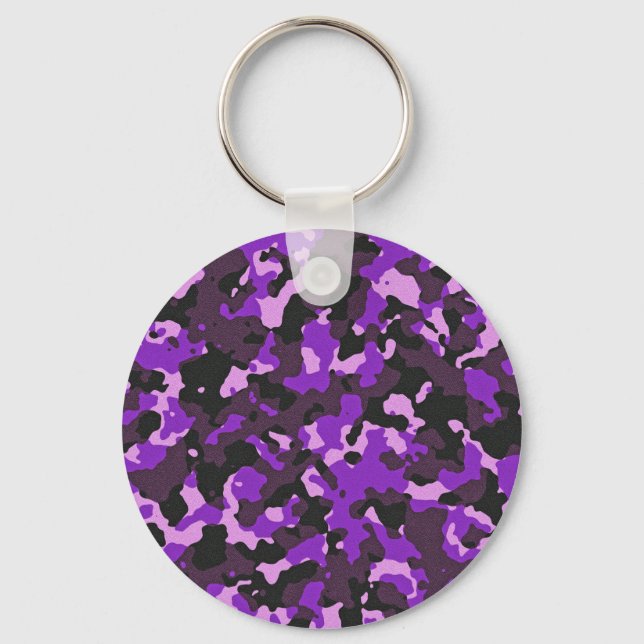 Porte-clés Motif de camouflage violet (Recto)