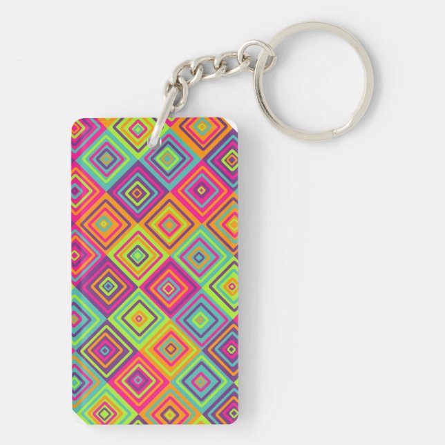Porte-clés Motif de carrés (Dos)