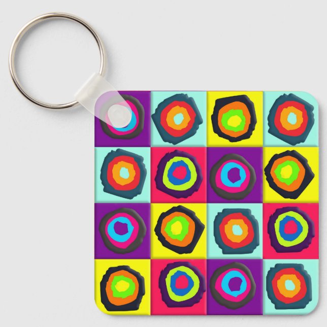 Porte-clés motif de cercles (Recto)