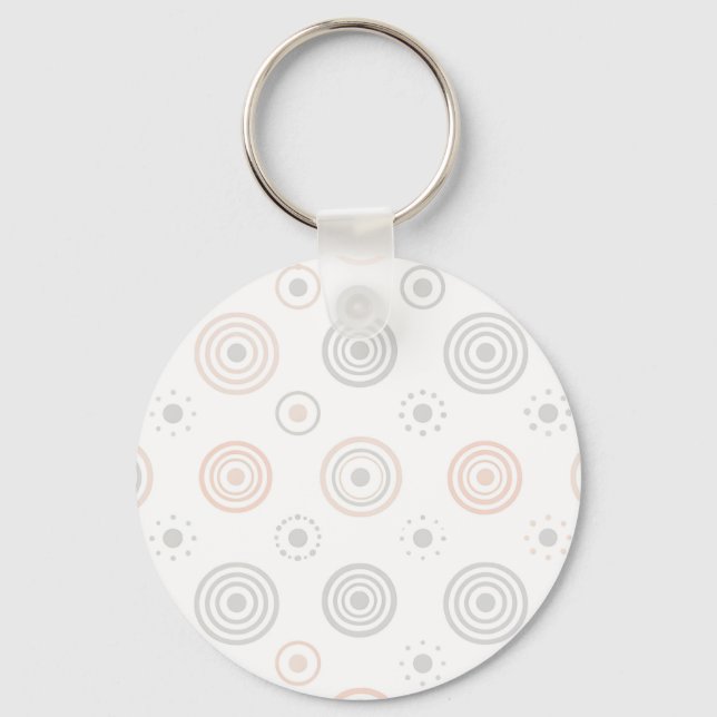 Porte-clés Motif de cercles concentriques neutres et doux (Recto)