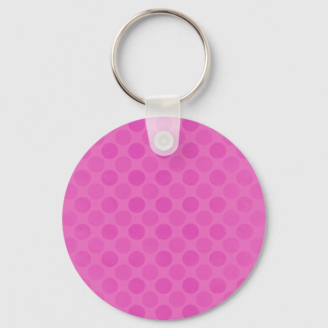 Porte-clés Motif de cercles roses délavés rétro (Recto)