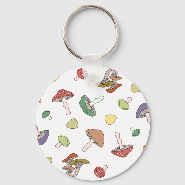 Porte-clés Motif de champignons (Recto)