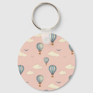 Porte-clés Motif de ciel en montgolfière rêveur