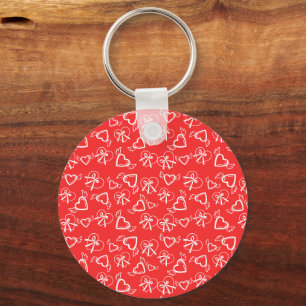 Porte-clés Motif de coeurs de la Saint-Valentin d'ange