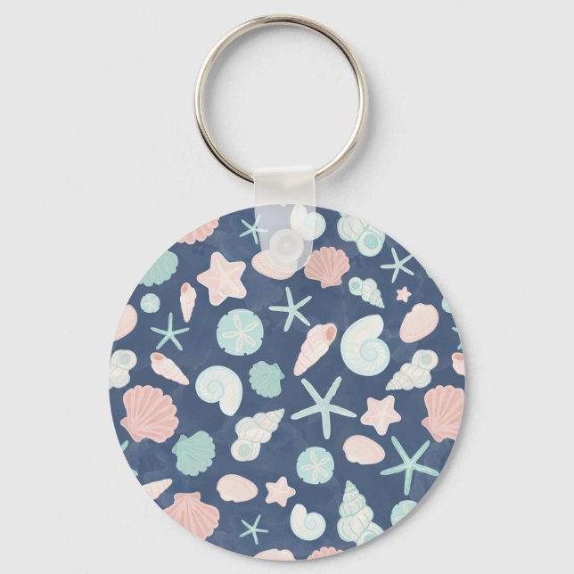Porte-clés motif de coquillages (Recto)