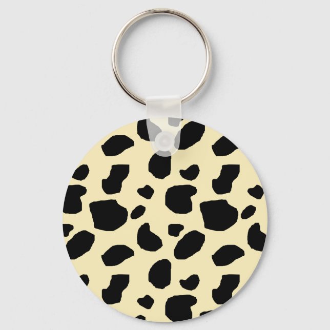 Porte-clés Motif de couleur de peau de vache animale  (Recto)