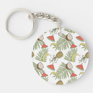 Porte-clés Motif de croquis de fruit tropical