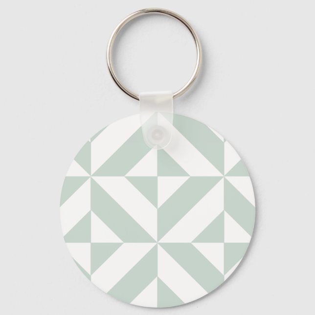 Porte-clés Motif de cube géométrique cool Mint (Recto)