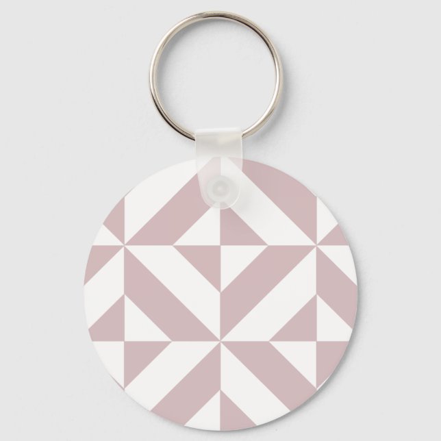Porte-clés Motif de cube géométrique Mauve (Recto)