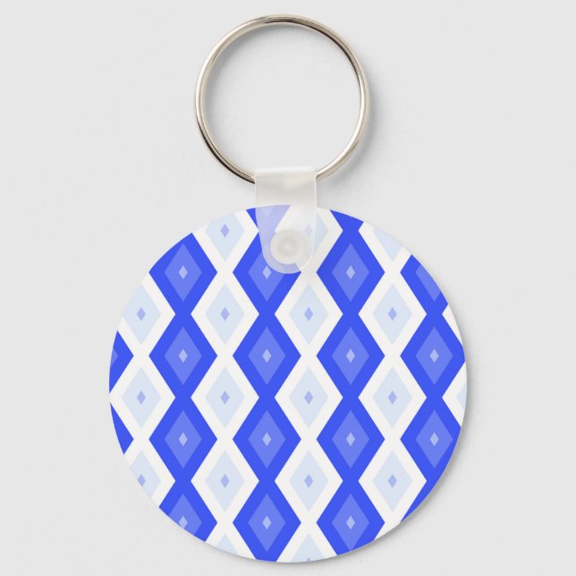 Porte-clés Motif de diamant bleu royal (Recto)