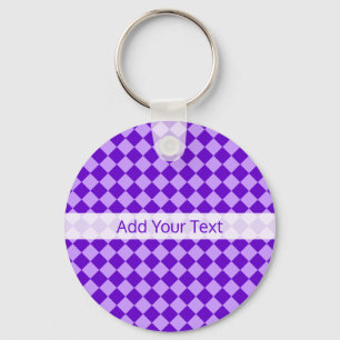 Porte-clés Motif de diamant combiné violet par STaylor