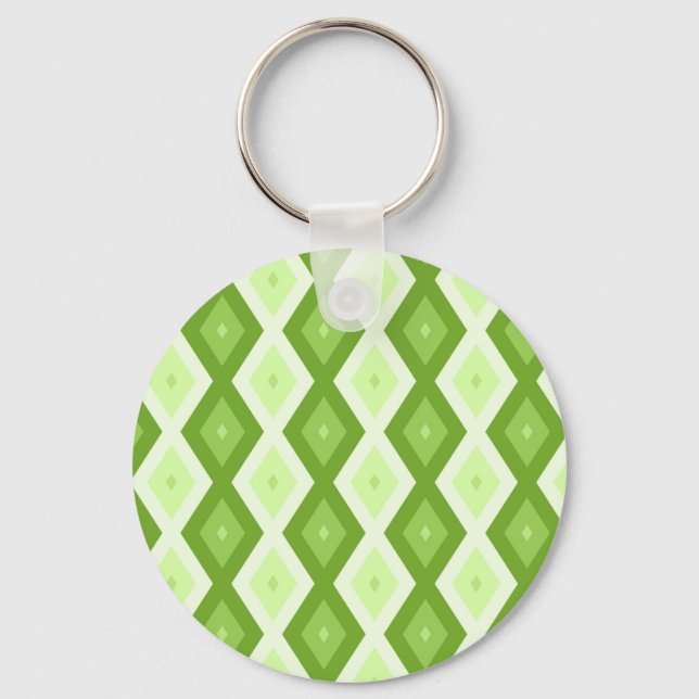 Porte-clés Motif de diamant vert Chartreuse (Recto)