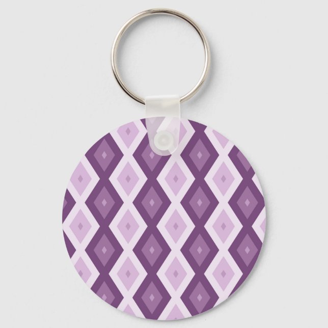 Porte-clés Motif de diamant violet (Recto)