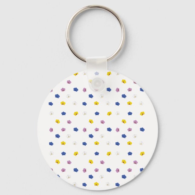 Porte-clés Motif de diverses orchidées (Recto)