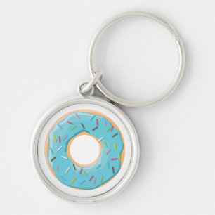 Porte-clés Motif de Donuts Colorés Rétro pour une Fête Amusan