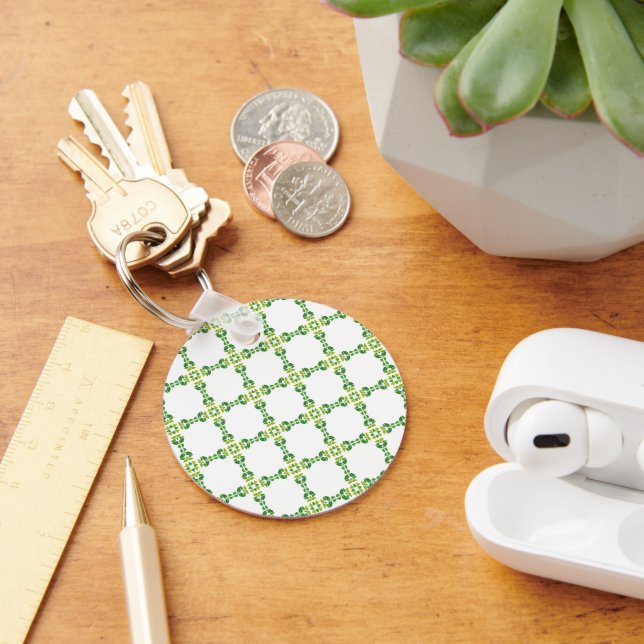 Porte-clés Motif de feuille, motif de feuilles, feuilles vert (Bureau)