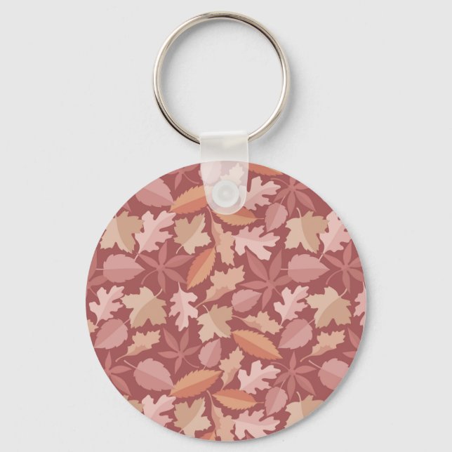 Porte-clés Motif de feuilles de Marsala (Recto)
