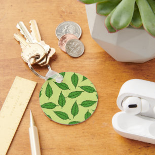 Porte-clés Motif de feuilles, motif de feuille, feuilles de p