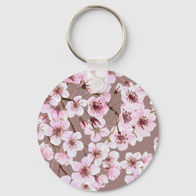 Porte-clés Motif de fleurs de cerisiers (Recto)