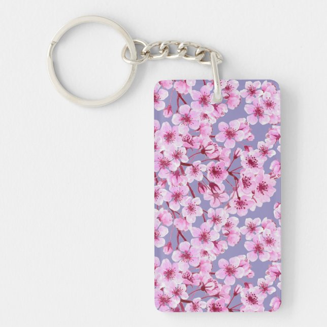 Porte-clés Motif de fleurs de cerisiers (Devant)