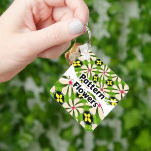 Porte-clés Motif de fleurs esthétiques