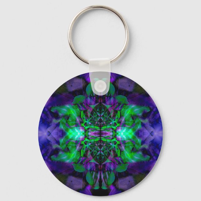 Porte-clés Motif de fleurs Kaleidoscope (Recto)