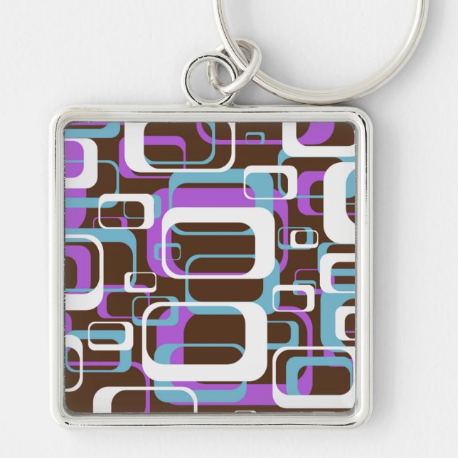 PORTE-CLÉS MOTIF DE FORMES RÉTRO (Devant)