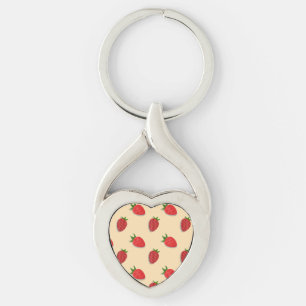 Porte-clés Motif de fraises pour les fruits à l'été bonnes vi