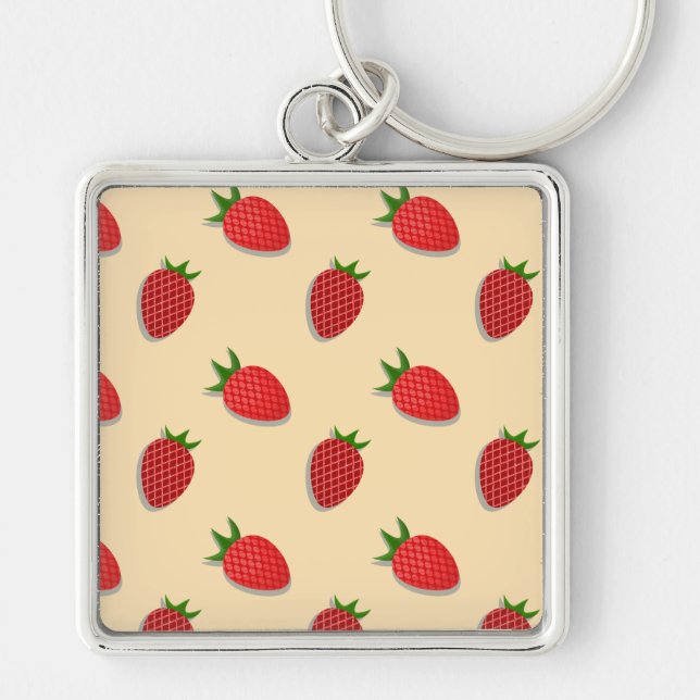 Porte-clés Motif de fraises pour les fruits à l'été bonnes vi (Devant)
