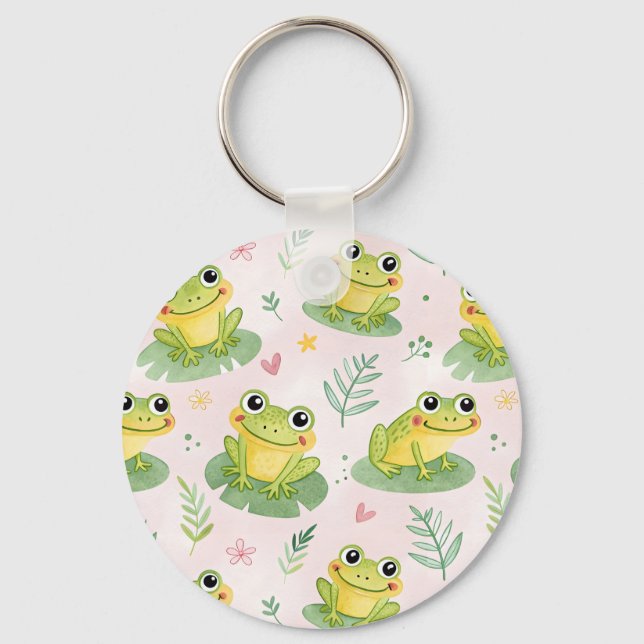 Porte-clés Motif de grenouilles mignonnes (Recto)
