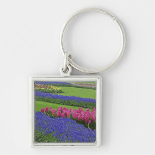 Porte-clés Motif de jacinthe des vignes, de tulipes et