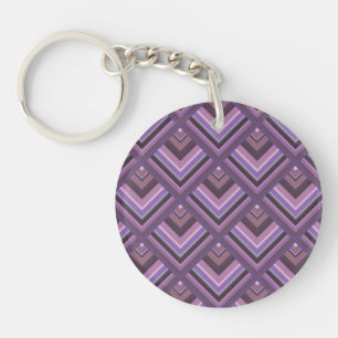 Porte-clés Motif de l'échelle des bandes de mauve