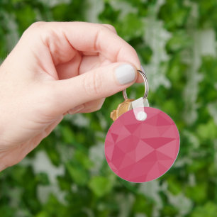 Porte-clés Motif de maille géométrique rose clair