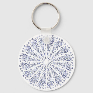 Porte-clés Motif de mandala bleu