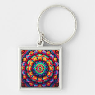 Porte-clés Motif de mandala géométrique coloré-342678