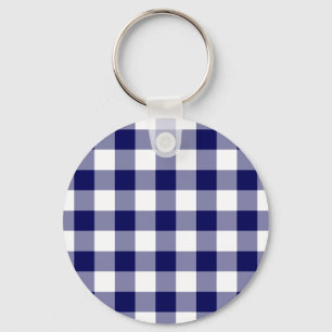 Porte-clés Motif de marine et de En vichy blanc