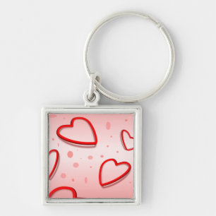 Porte-clés Motif de mercis de fête au bureau d'amour de paix 