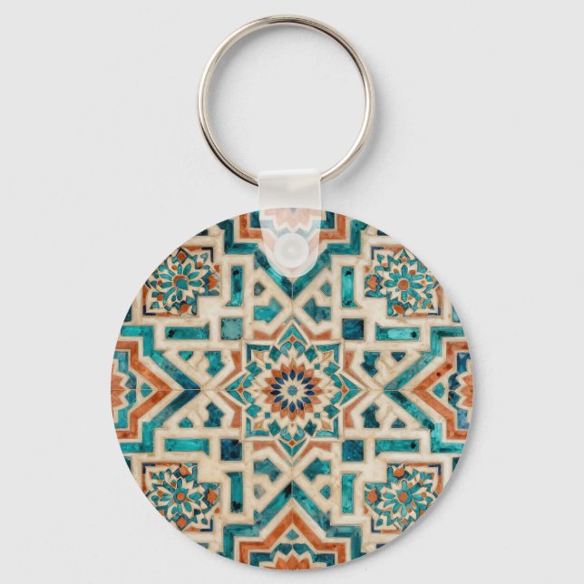 Porte-clés Motif de mosaïque marocaine (Recto)