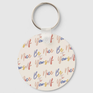 Porte-clés Motif de motivation coloré tiré à la main